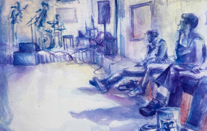 Stephanie-Davies-The-Band-Watercolour-